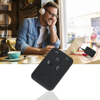

3.5mm Audio Wireless Bluetooth 4.2 Transmitter Receiver 2 in 1 Audio TV Car Speaker Music Adapter Stereo