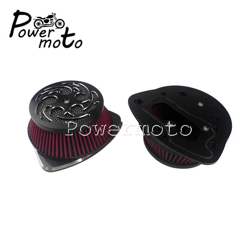 Ревущий большой присоска двойной воздушный фильтр для Suzuki Boulevard M109R M109RZ M109 VTR1800 VLR1800 2006- вихревой воздухозаборник фильтрации