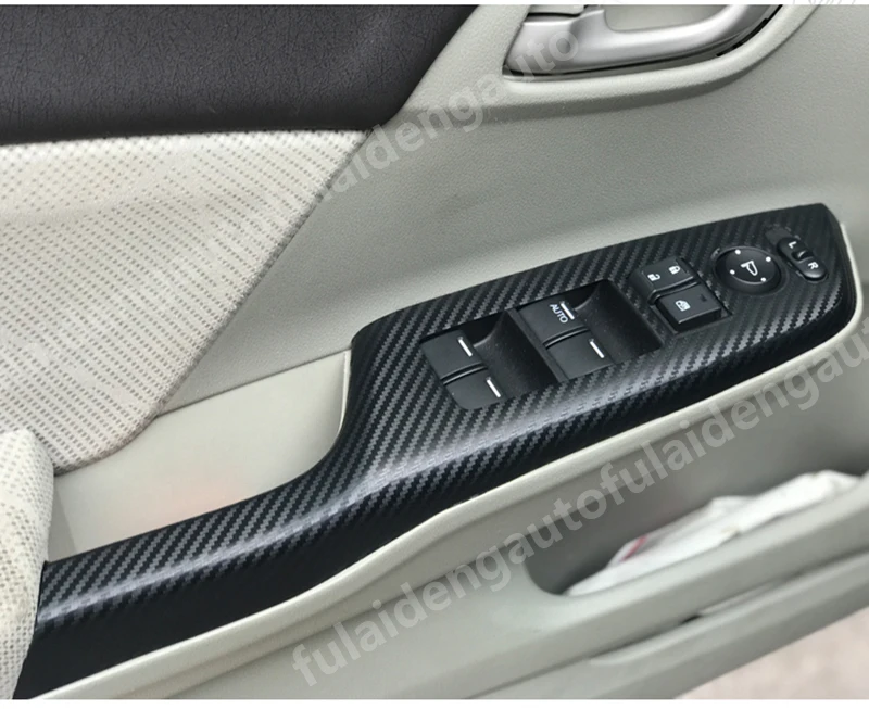 20 шт. для Honda Civic 9th 2012- 5D углеродное волокно узор для салона автомобиля DIY наклейки отделка автомобиля аксессуары