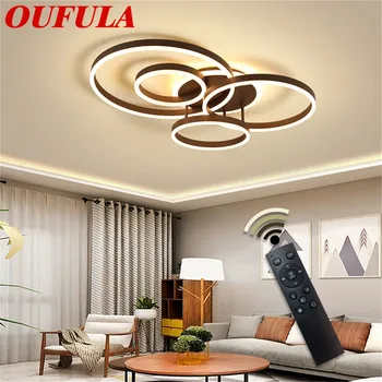 

OUFULA Ceiling Lights Fixtures Dimmer with Remote Control 220V 110V Modern Creative Decoration For Home Living Room Dining Room