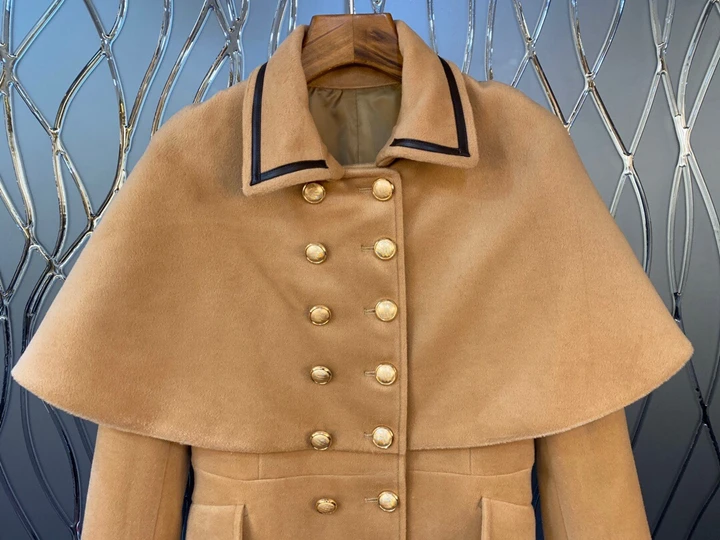 aw1 женский лацкан с асимметричным подолом с оборками двубортный длинный рукав универсальный топ 1024