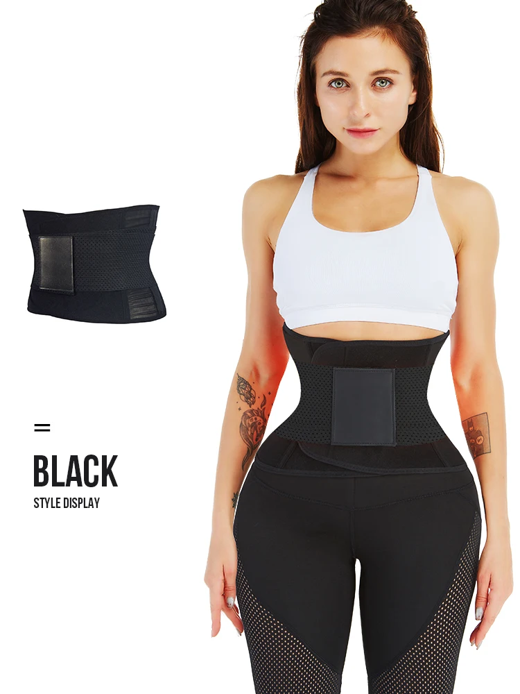 Body Shaper Waist Trainer Моделирующий ремень для похудения Оболочка для живота Женщины Пояс для талии Cincher faja Tummy Shaper восстановительная полоска для женщин пояс для женщин - Цвет: black