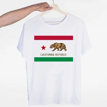 

LUSLOS New Arrival 2020 Summer Fashion Women Girl California Republic Bear Tshirt Short Sleeve O-neck Graphic Tees T shirt Femme
