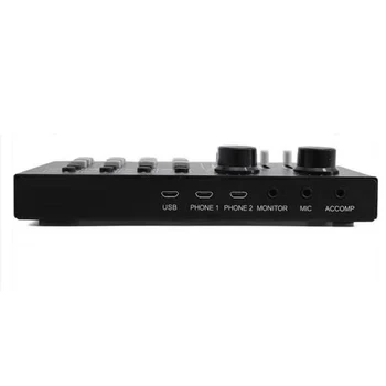 

Universal Microphone Speaker Computer External Equipment Karaoke Audio Card Live Streaming Volume Control Laptop Stereo Sound