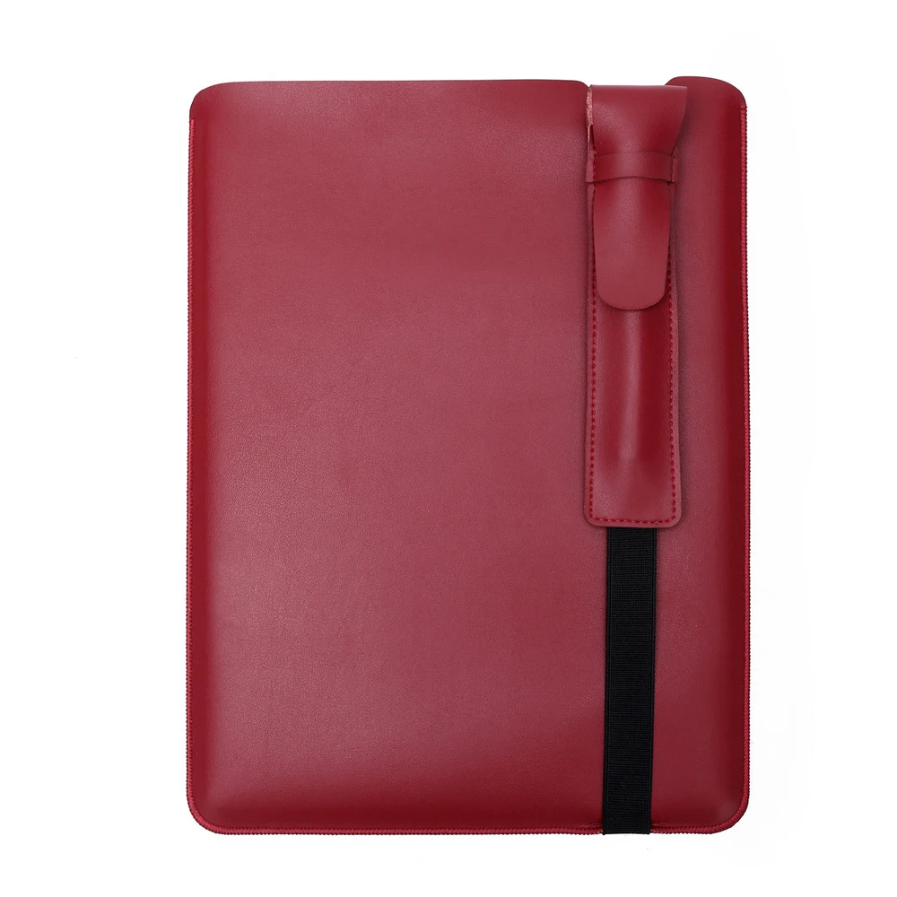 Leather Organizer Storage Bag For MacBook Pro 16 Inch Protective Cover Soft Microfiber Anti-Scratch Laptop With Pen Holder