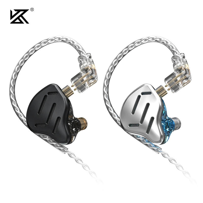 KZ ZAX Headset 16 Units HIFI Bass Hanging In Ear Monitor Hybrid technology Earphones Noise Cancelling Earbuds Sport Wired Sport