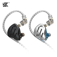 KZ ZAX 7BA+1DD Headset 16 Units HIFI Bass In Ear Monitor Hybrid technology Earphones Noise Cancelling Earbuds Sport Earphones