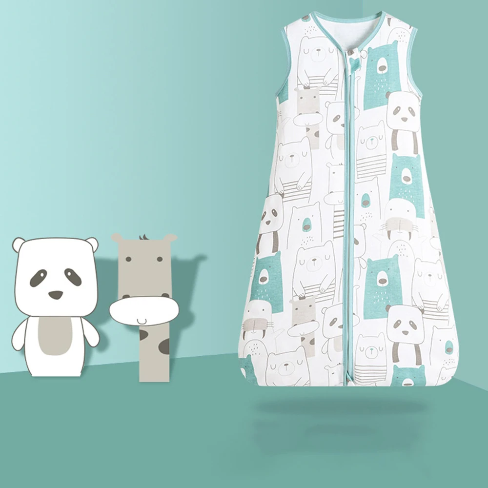 Baby Sleeping Bag Cotton Gauze Sleeveless Vest Newborn Child Anti-kick By The Baby Summer Thin Air-conditioned Room Full Moon 3