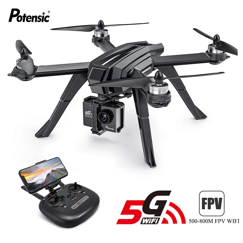 $157.87 Potensic D85 Professional GPS drone HD 1080p Camera 5G WIFI FPV Brushless follow me Mode Remote Con