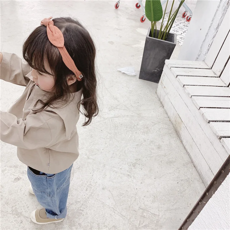 Spring And Autumn Childrenswear New Style Girls Korean-style Embroidered Large Lapel Autumn Clothing Shirt 19017