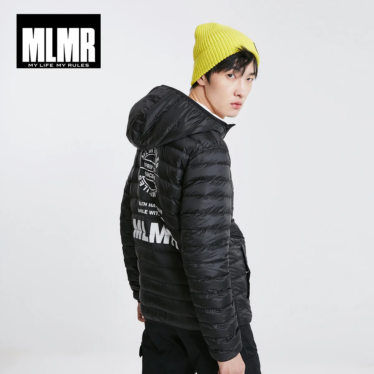 Мужской двухсторонний пуховик с капюшоном MLMR | 219112502|Парки|