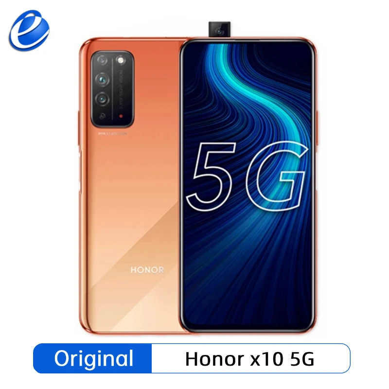Оригинальный Honor x10 5G смартфон 6 63 дюймов 4300 мА/ч Батарея Kirin 820 чип 90 Гц Full Экран