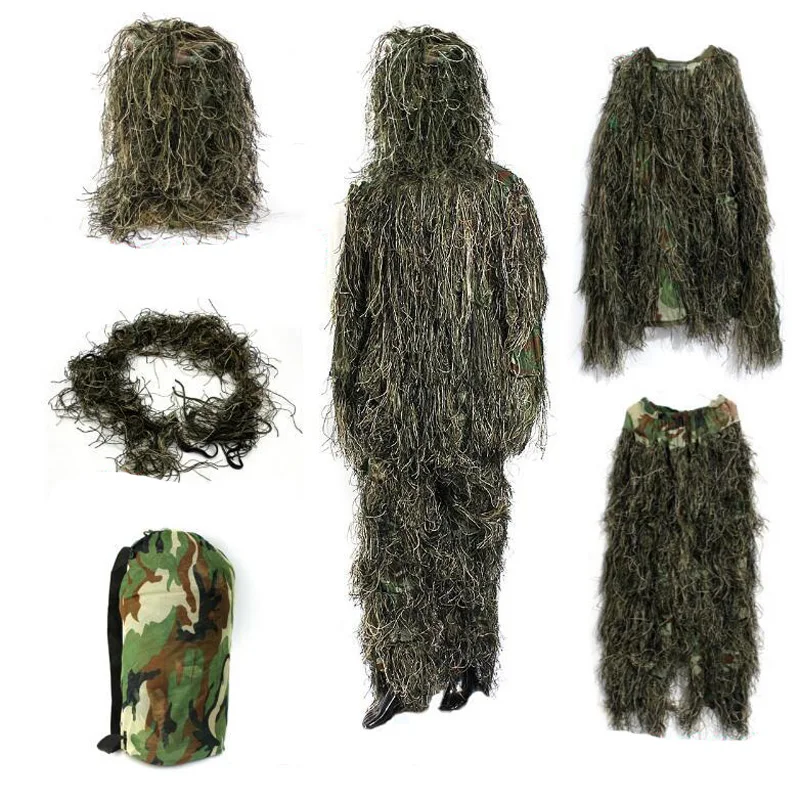 Тактический охотничий костюм Ghillie одежда для секретной воздушной стрельбы