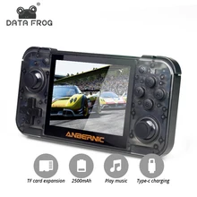 DATA FROG Retro Game Console RG350 64bit Handheld Console 3.5 Inch IPS Screen Dual-core 16G+128G TF Arcade Game Player PS1