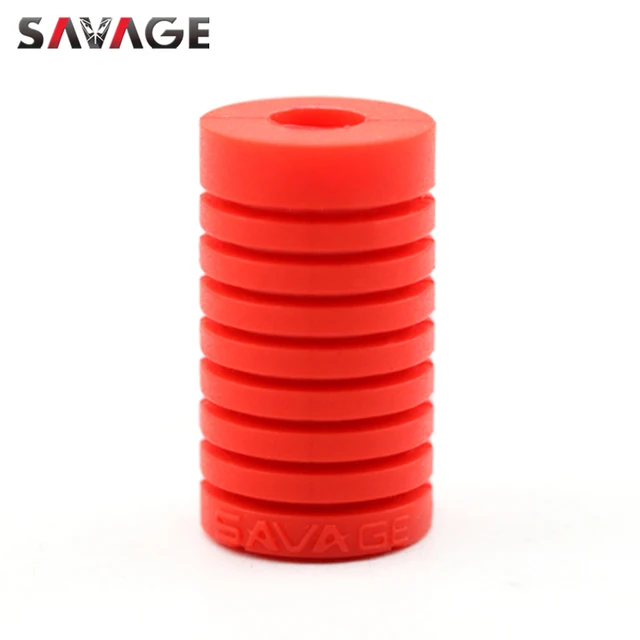 Universal Foot-Operated Left Shift Lever Foot Pad Pedal Toe Peg Cover Motorcycle Accessories Silica Gel Black/Blue/Red/Green Red