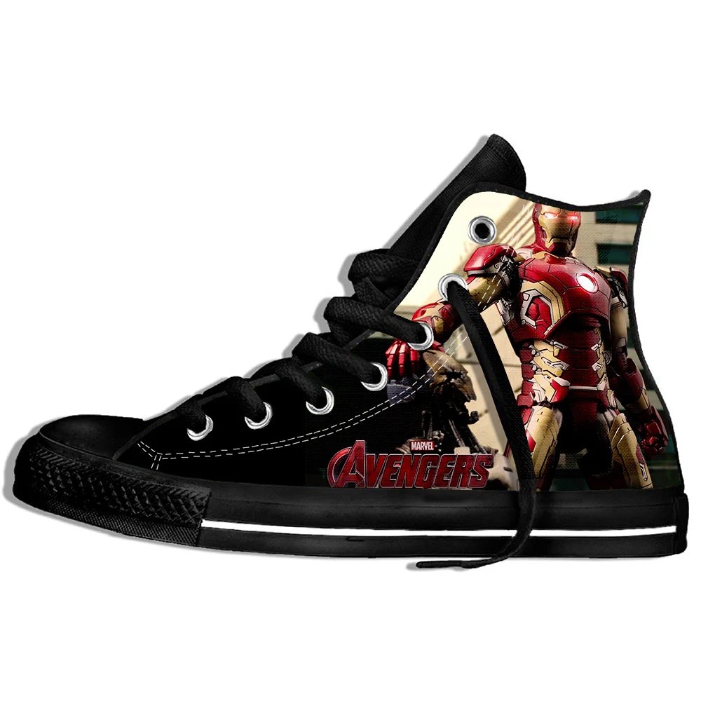 

2019 Hot Fashion Printing hIgh top Sneakers Iron Man Unisex Lightweight Casual Shoes