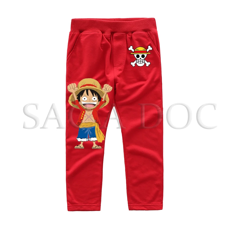 8 Одна Деталь Длинные штаны зима девочки, мальчики, дети аниме Pantalon Enfant Garcon детские шнурки впитывает пот и Штаны унисекс 2-14years - Цвет: 8