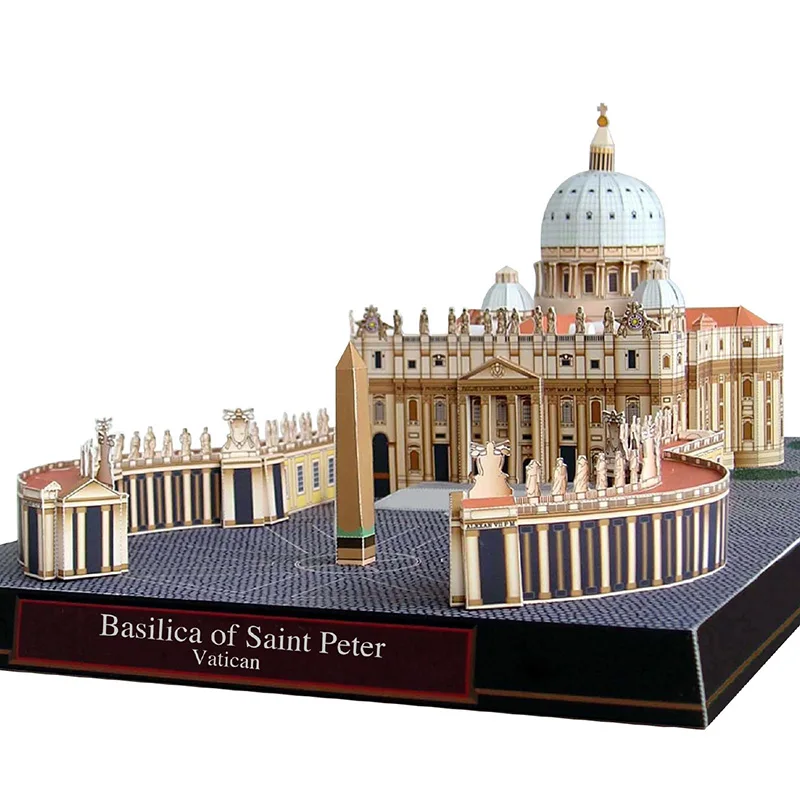 Basilica Di San Pietro In Vatican 3D Paper Model House Papercraft DIY Art Origami Building Teen Adult Handmade Craft Toys 3d paper model paper jigsaw puzzle
