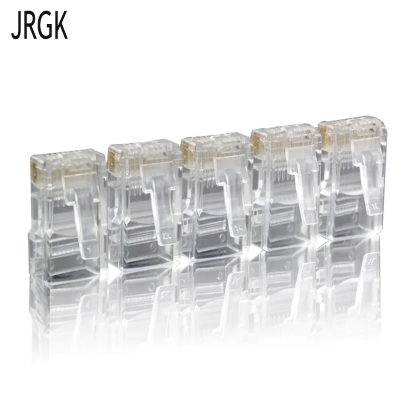 

100pcs Rj45 Connector Cat5e Cat6 Connector Network Unshielded 8Pin modular utp rj45 plugs have hole HY1525