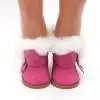 Зимняя кукла с блестками, обувь для 18 дюймов, американская девочка, кукла, аксессуар, девичья игрушка, Соединенные Штаты, девочки, кукла, одежда, аксессуары - Цвет: Hot Pink