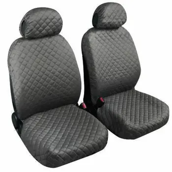 

COPRISEDILI ANTERIORI AUTO FODERE COTONE TRAPUNTATO 2 POSTI SEDILI GRIGIO SCURO