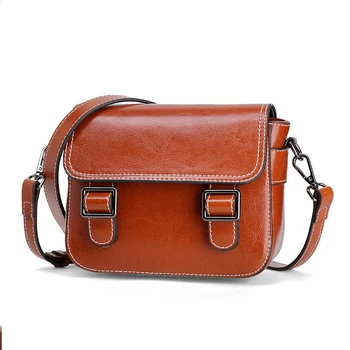 

Women Crossbody in oil leather Samll Shoulder Bag Vintage Bag