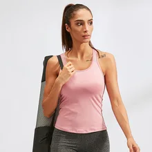 Топ для йоги Женская Спортивная одежда сексуальная плотная полая быстросохнущая безрукавка для тренировки Топ сплошной цвет дышащий стрейч жилет для пробежек