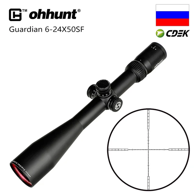 US $97.49 Hunting ohhunt Guardian 6-24X50 SF Rifle Scope 1/2 Half Mil Dot Reticle Side Parallax Turrets Lock 