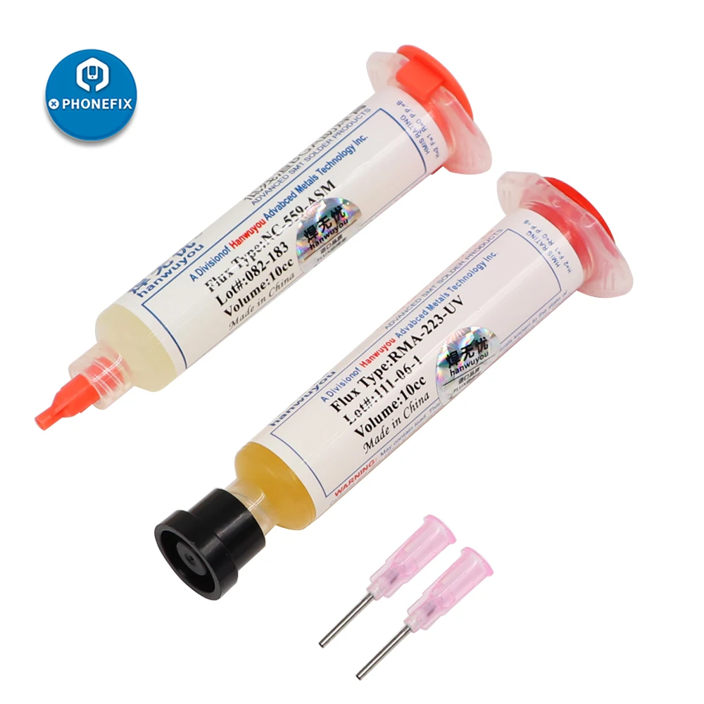 PHONEFIX 10CC RMA-223-UV/ NC-559-ASM припоя паяльной пасты поток с иглой Squeeze BGA паяльная Олово