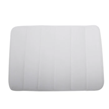 

MEMORY FOAM BATHROOM MAT TOILET CARPET NON-SLIP Rice white