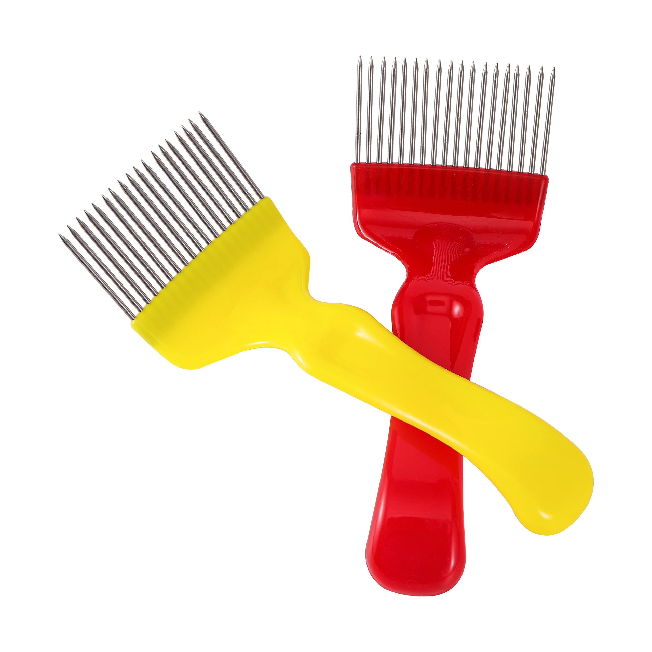 Stainless Steel Bee Honey Forks Beekeeping Tools Bend Needles Plastic Handle Honey Bee Accessories Beekeeping Equipment 1Pc