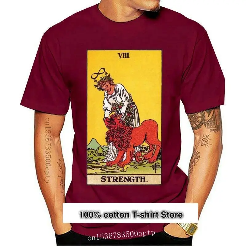 Nueva camiseta de Tarot Rider Waite Strength Card Old Skool hoолигоны мистигизм oculto |