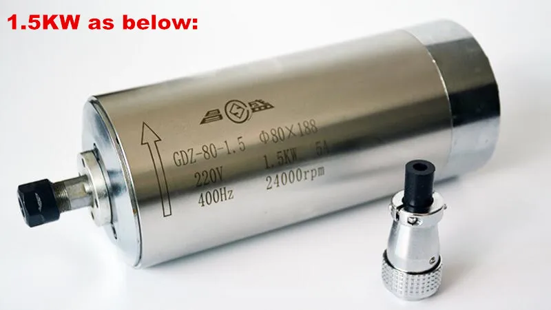 1 5 кВт шпиндель ЧПУ 80 мм 2 VFD Шпиндельный двигатель diy маршрутизатор водяной насос