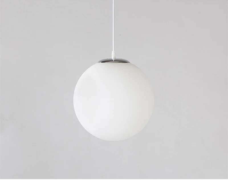 Простой одноголовый стеклянный шар молочный E27 led подвесные светильники для гостиной столовой спальни прохода ресторанного магазина одежды
