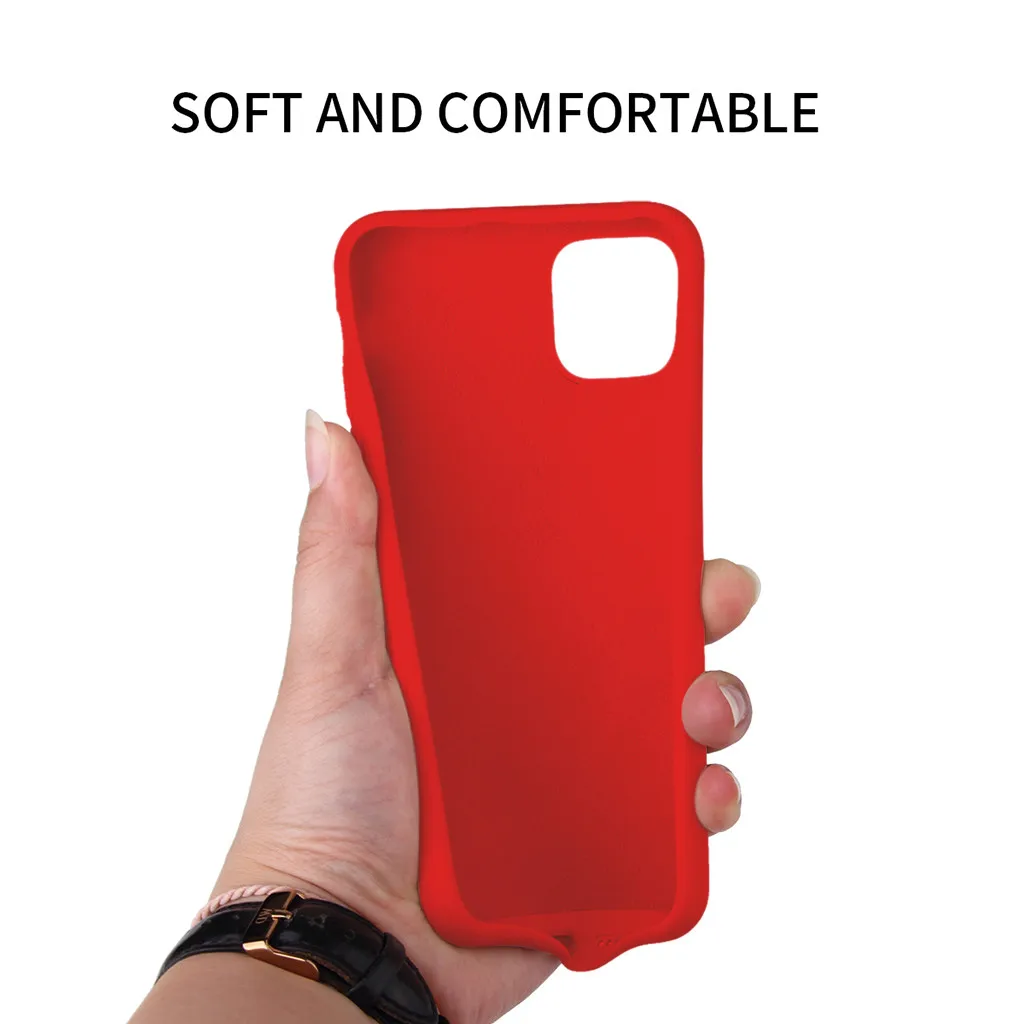 Mosunx для iphone 11, 6,1 дюймов и Pro Max, 6,5 дюймов, Pro, 5,8 дюймов, жидкий силиконовый гель, резина, полный корпус, ударопрочный, защитный