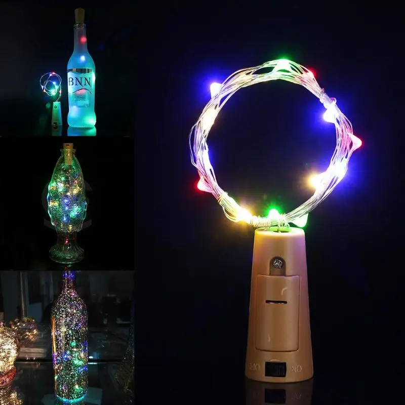 5 шт. 10LED пробка для бутылки вина лампа медный провод гирлянды Свадебный декор