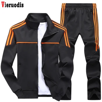 

Male New Clothing Tracksuit Size M-5XL Spring Autumn Man Sportswear 2 Piece Sets Sports Suit Jacket+Pant Sweatsuit