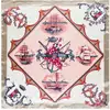 90*90cm Luxury Brand Women Silk Scarfs Sailing Boat Design Square Scarves Spring Summer Shawls For Ladies 6