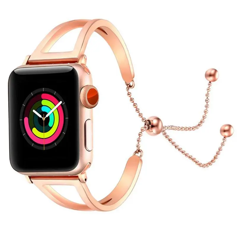 Женский ремешок для часов Apple Watch 38 мм 42 мм 40 мм 44 мм браслет из нержавеющей стали для Apple Watch ремешок iWatch серия 4 3 2 1