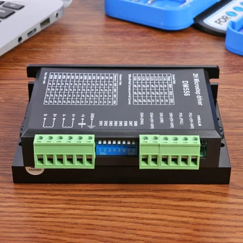 

5.6A Digital Stepper Motor Driver Lightweight Gadgets 2-Phase DM556 Easily Carrying for Nema 23 57mm 34 86mm Motor