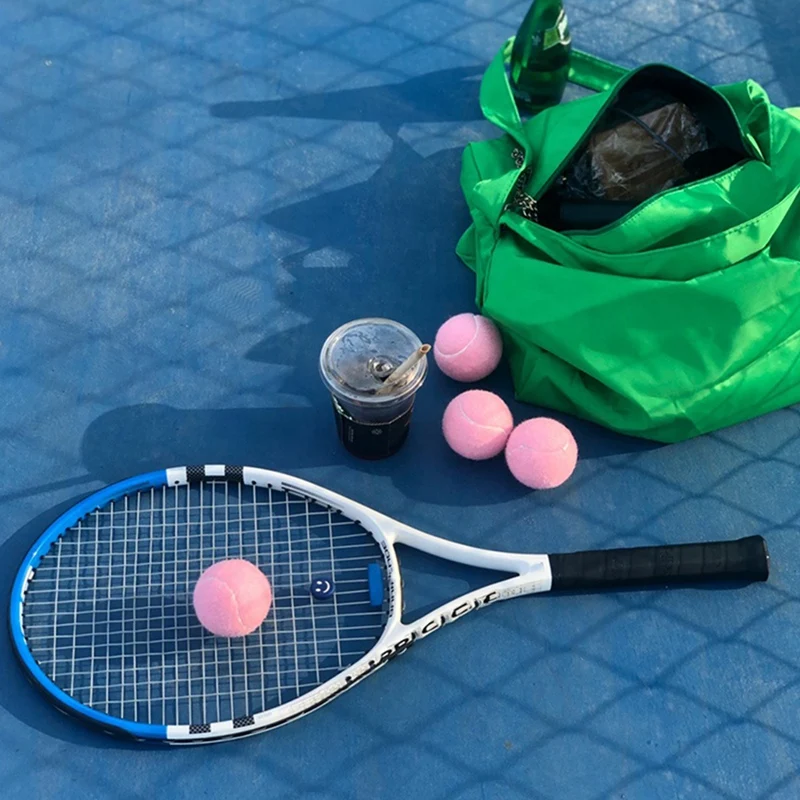 Tennis balls 6Pcs pack pink tennis balls wear-resistant elastic training 66mm ladies beginners practice for club