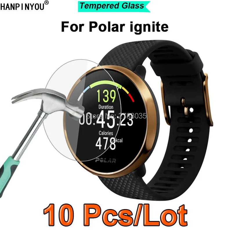 

10 шт для Polar ignite Sport Smart Watch прозрачная твердость 9H 2.5D ультра-тонкая закаленная Защитная стеклянная пленка для экрана