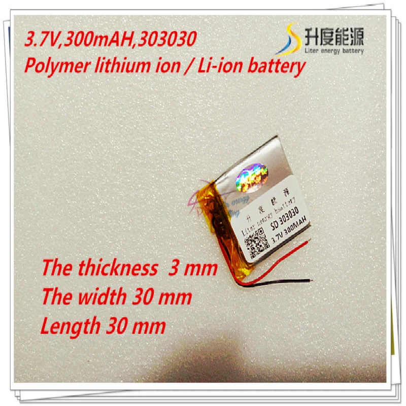 Полимер 303030 033030 3,7 V 300 MAH Bluetooth клавиатура Москитная лампа литиевая батарея производители