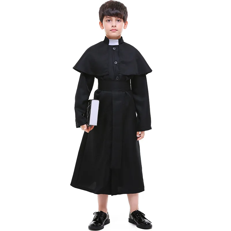 New Style Parent-child Matching Outfit Choir Clothing Children Church Pastor Character Cosplay Priest Clothing
