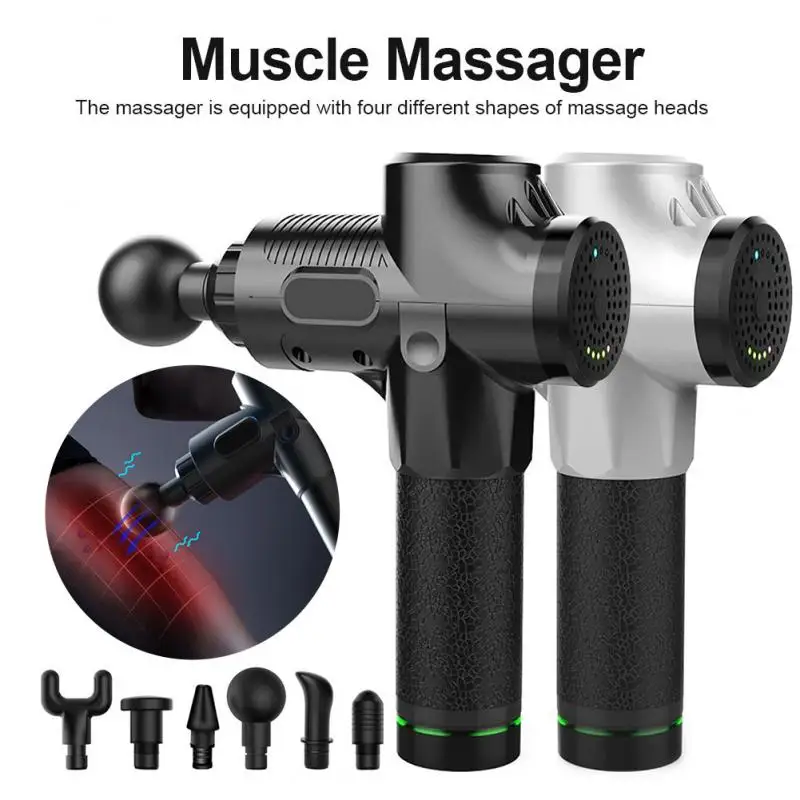 Мышечный Стимулятор, массажный пистолет, Вибрационный глубокий массажер для расслабления тела, фитнес-терапия, упражнения, облегчение боли, Электрический массажер