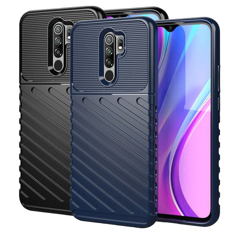 

Xiaomi Redmi 9 Case fashion Armor Heavy high quality Soft Silicon Protective Shockproof Back Cover For Redmi 9 Phone Case Cover