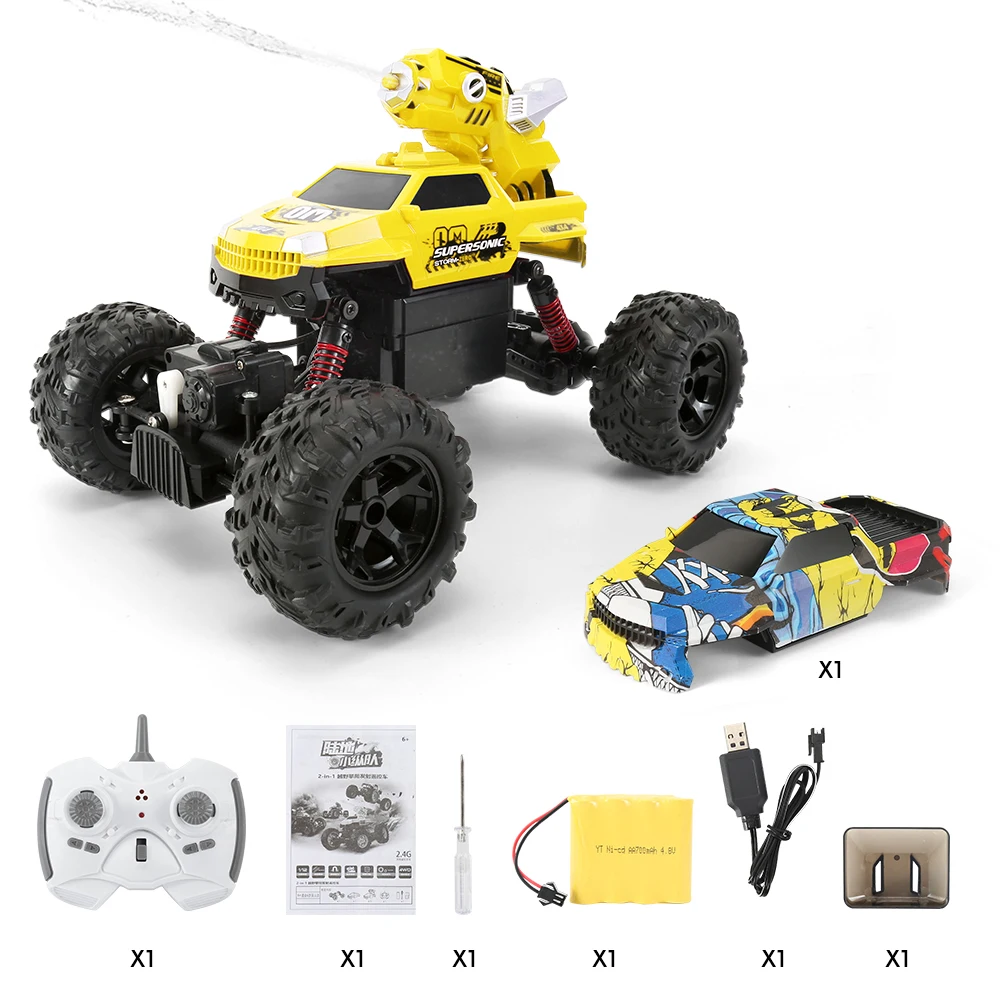 GOOLRC 1/12 RC автомобиль 4WD игрушечные машинки 2 в 1 пустынный автомобиль внедорожный автомобиль 2,4 ГГц высокоскоростной автомобиль вездеходный автомобиль электрический альпинистский автомобиль