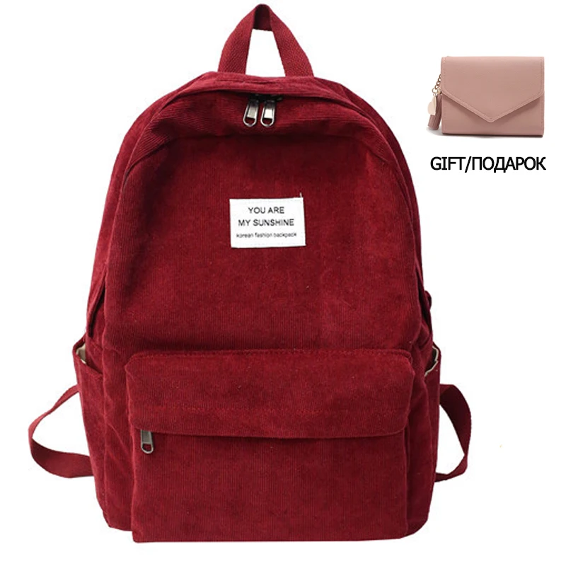 maroon school bag