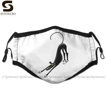 

Greyhound Mouth Face Mask Bowdown Hound Facial Mask Cool Kawai with 2 Filters for Adult