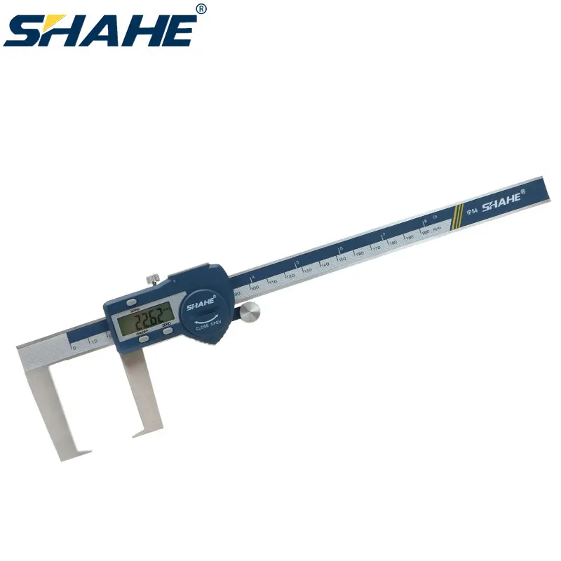 200 мм Цифровой наружный штангенциркуль для измерения пазов с плоскими точками